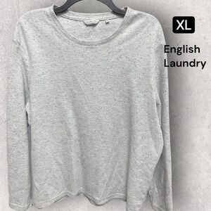 English Laundry Womens XL Gray Waffle Knit Thermal Long Sleeve Top 1805101